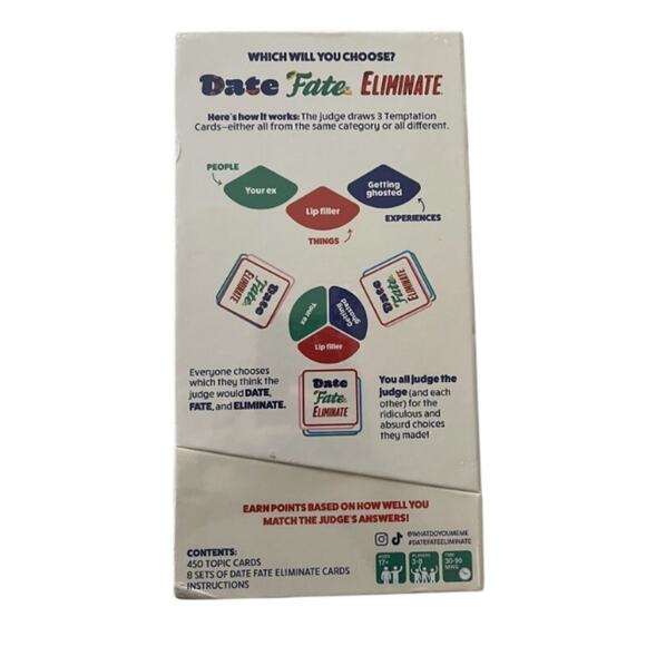 NEW SEALED Date Fate Eliminate What Do You Meme Adult Party Fun Card Game - Picture 2 of 6
